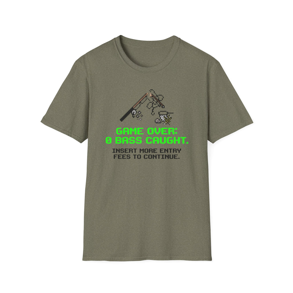 Game Over - 0 Bass Caught T-Shirt
