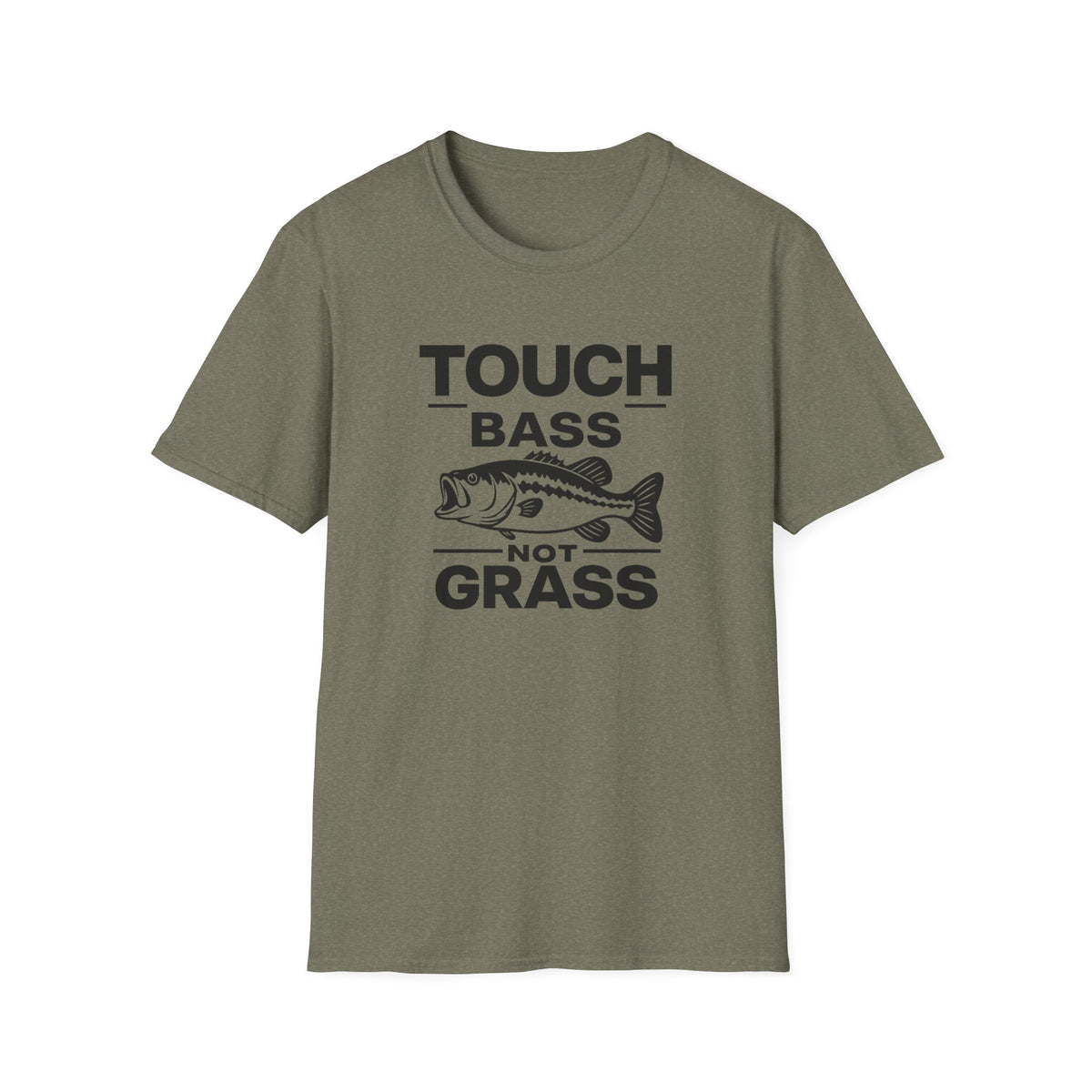 Touch Bass Not Grass (Black) T-Shirt