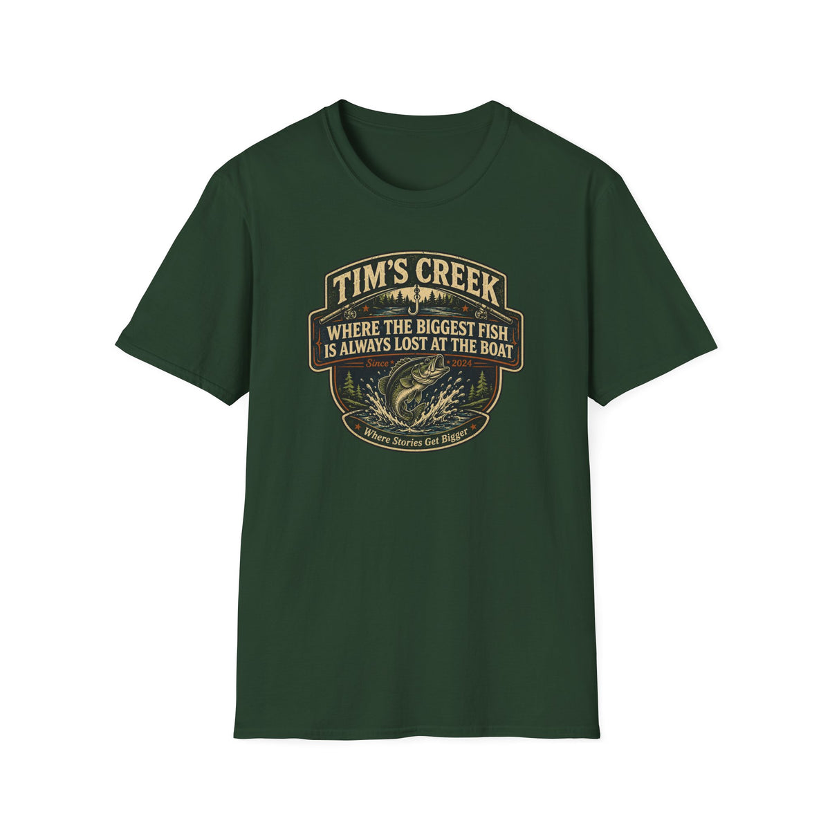 TC Where The Biggest Fish Is Always Lost At The Boat - F T-Shirt