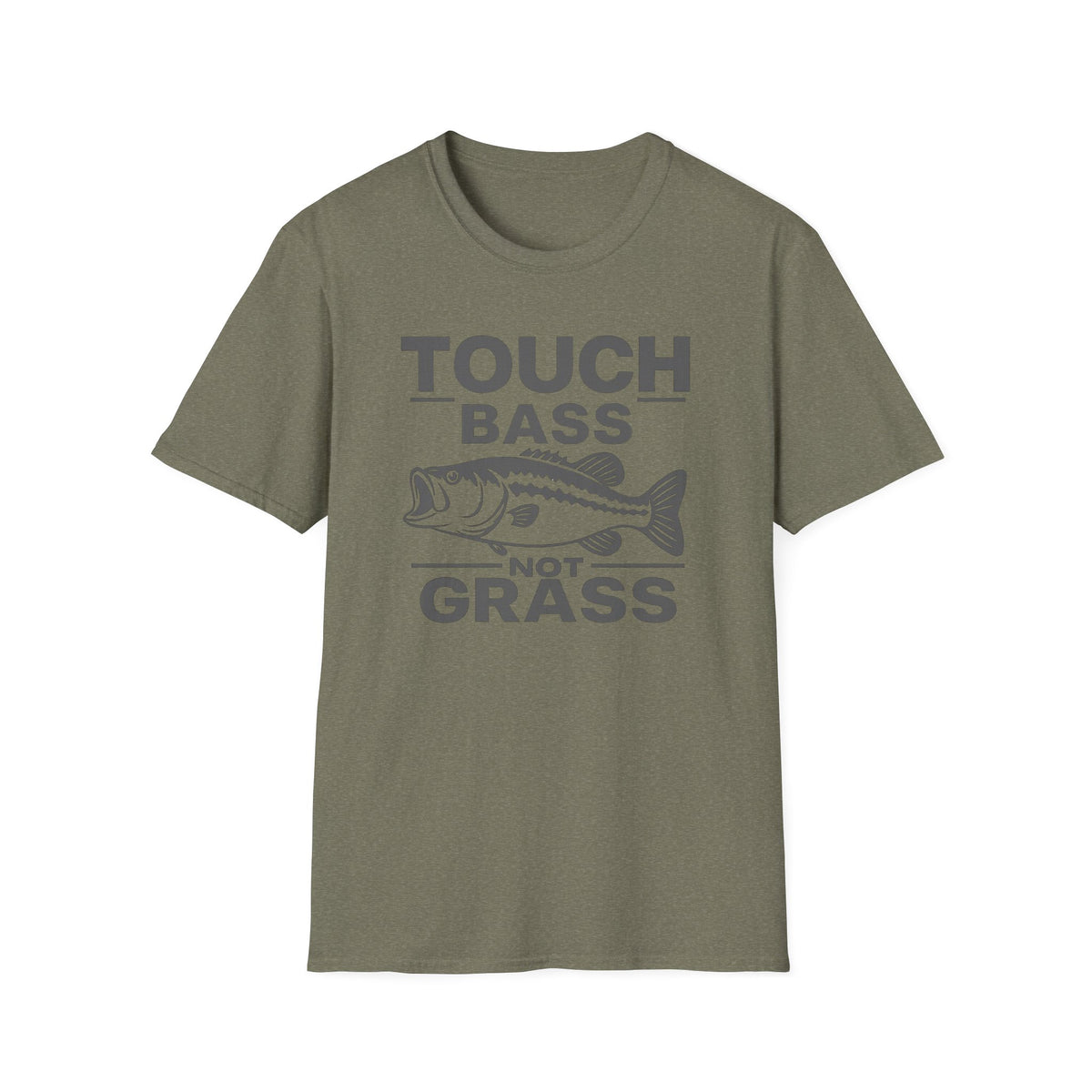 Touch Bass Not Grass (Grey) T-Shirt