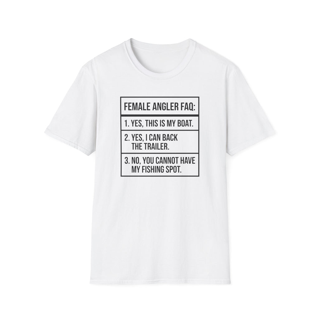 Woman - Female Angler FAQ T-Shirt