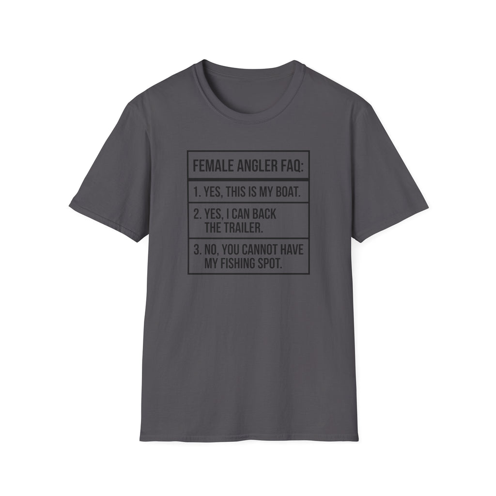 Woman - Female Angler FAQ T-Shirt