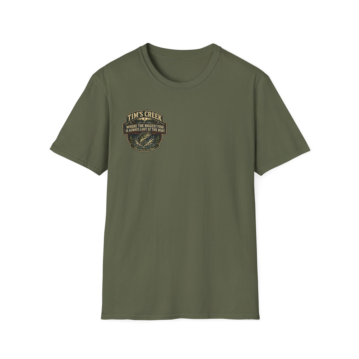 TC Where The Biggest Fish Is Always Lost At The Boat - badge T-Shirt