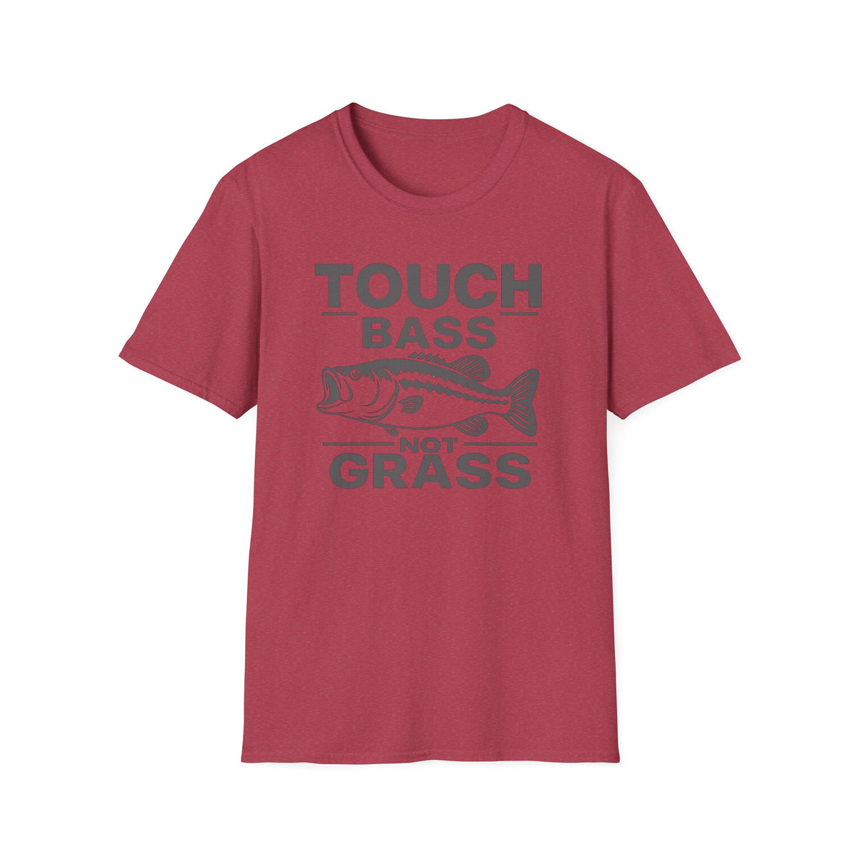 Touch Bass Not Grass (Grey) T-Shirt