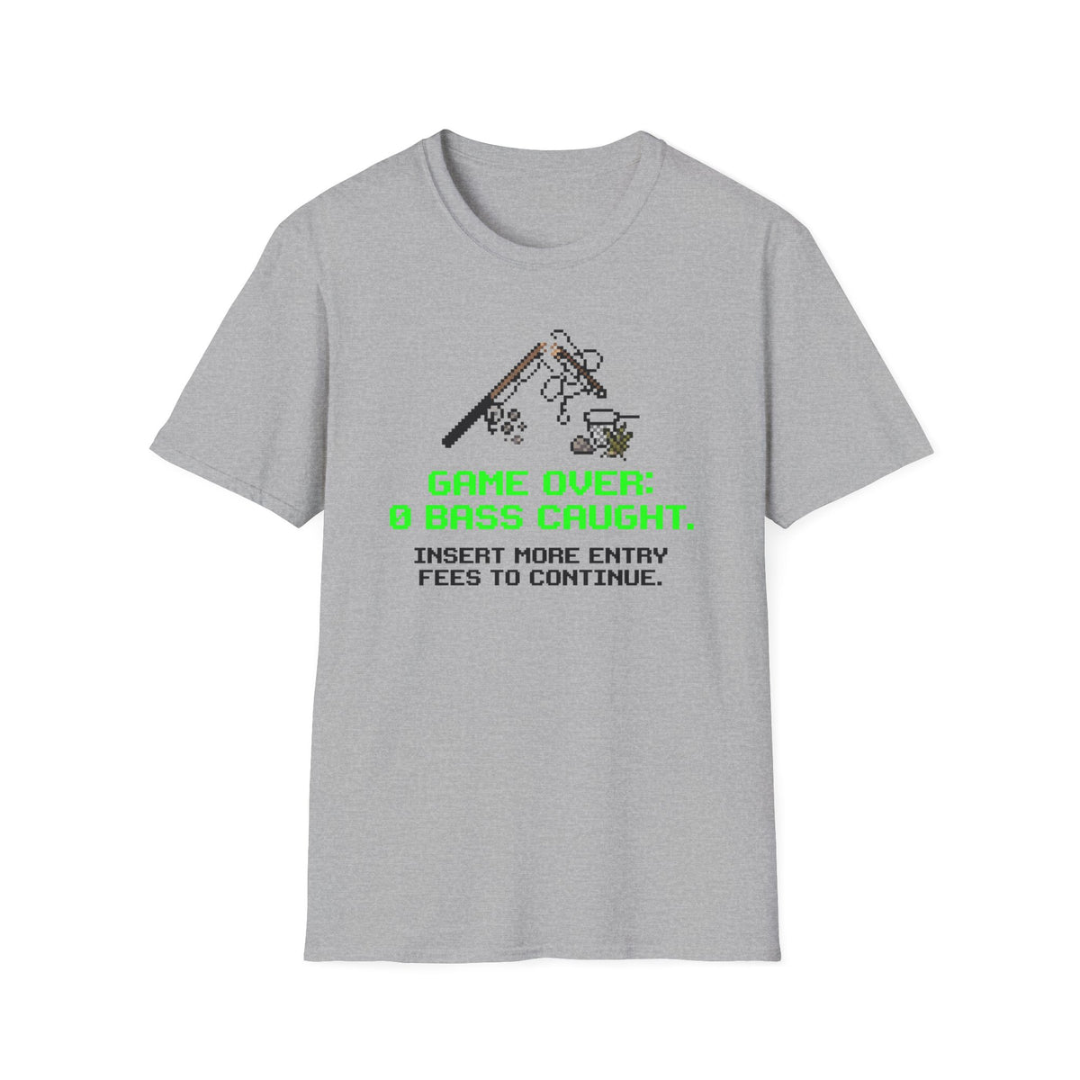 Game Over - 0 Bass Caught T-Shirt