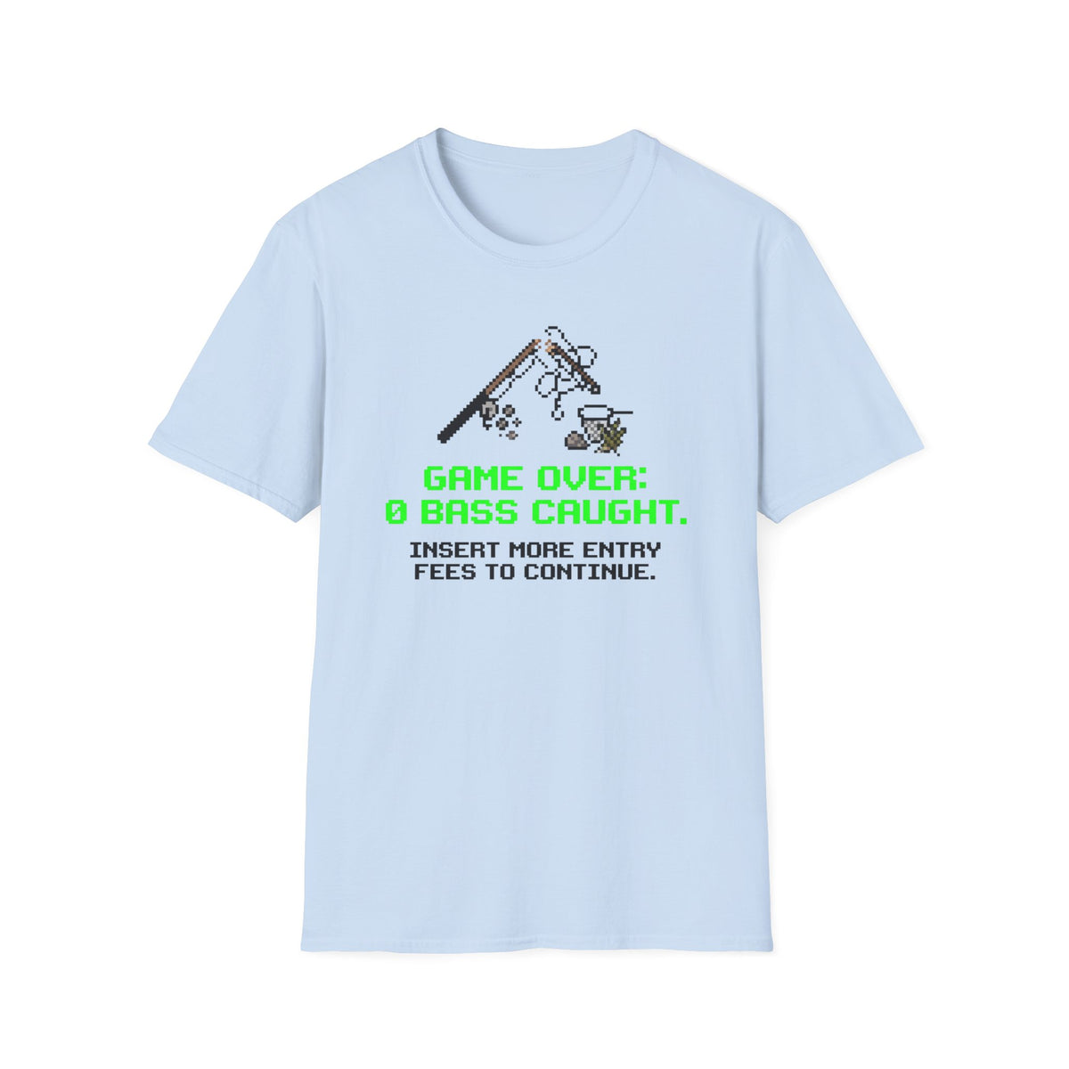 Game Over - 0 Bass Caught T-Shirt