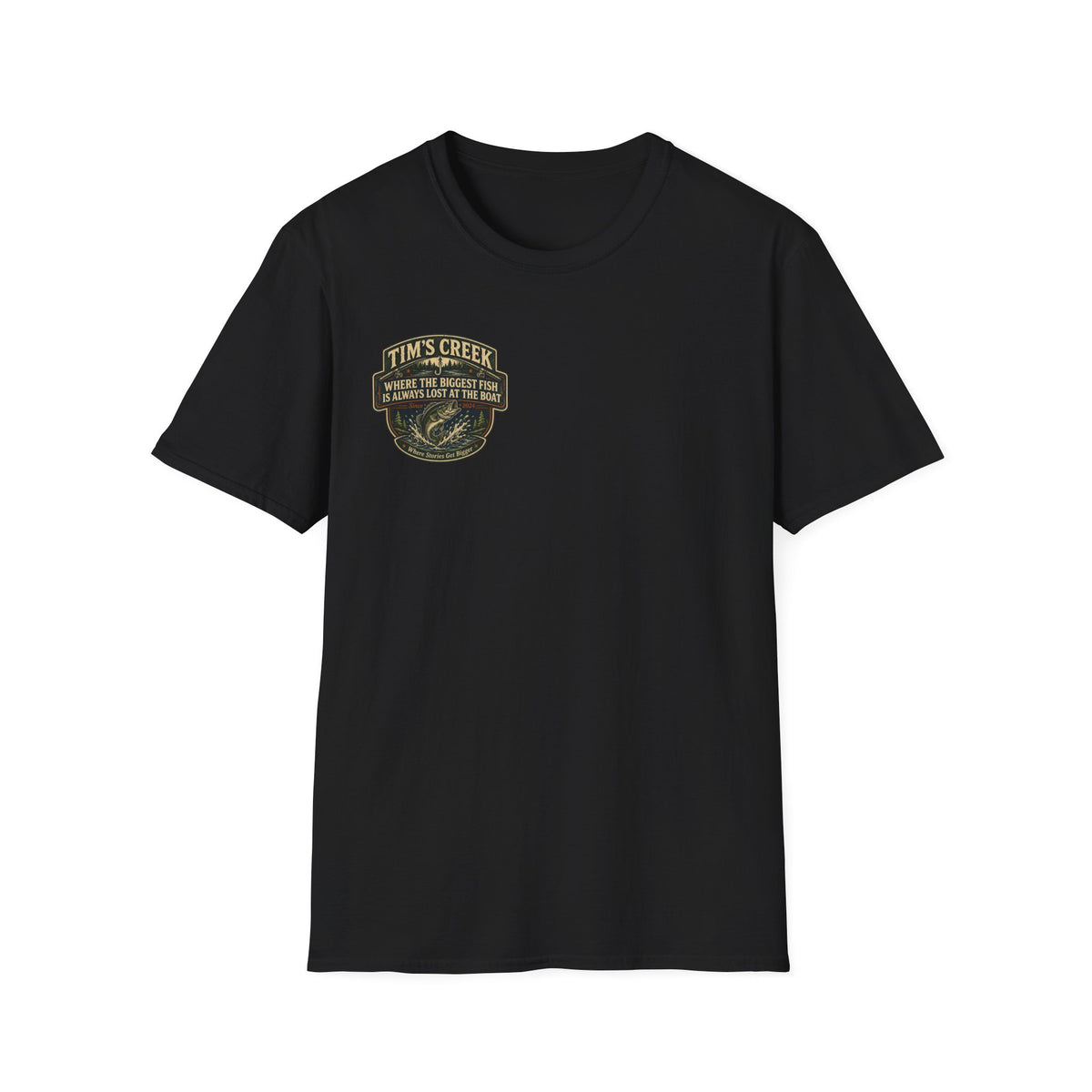TC Where The Biggest Fish Is Always Lost At The Boat - badge T-Shirt