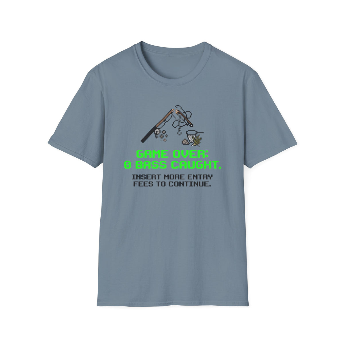 Game Over - 0 Bass Caught T-Shirt