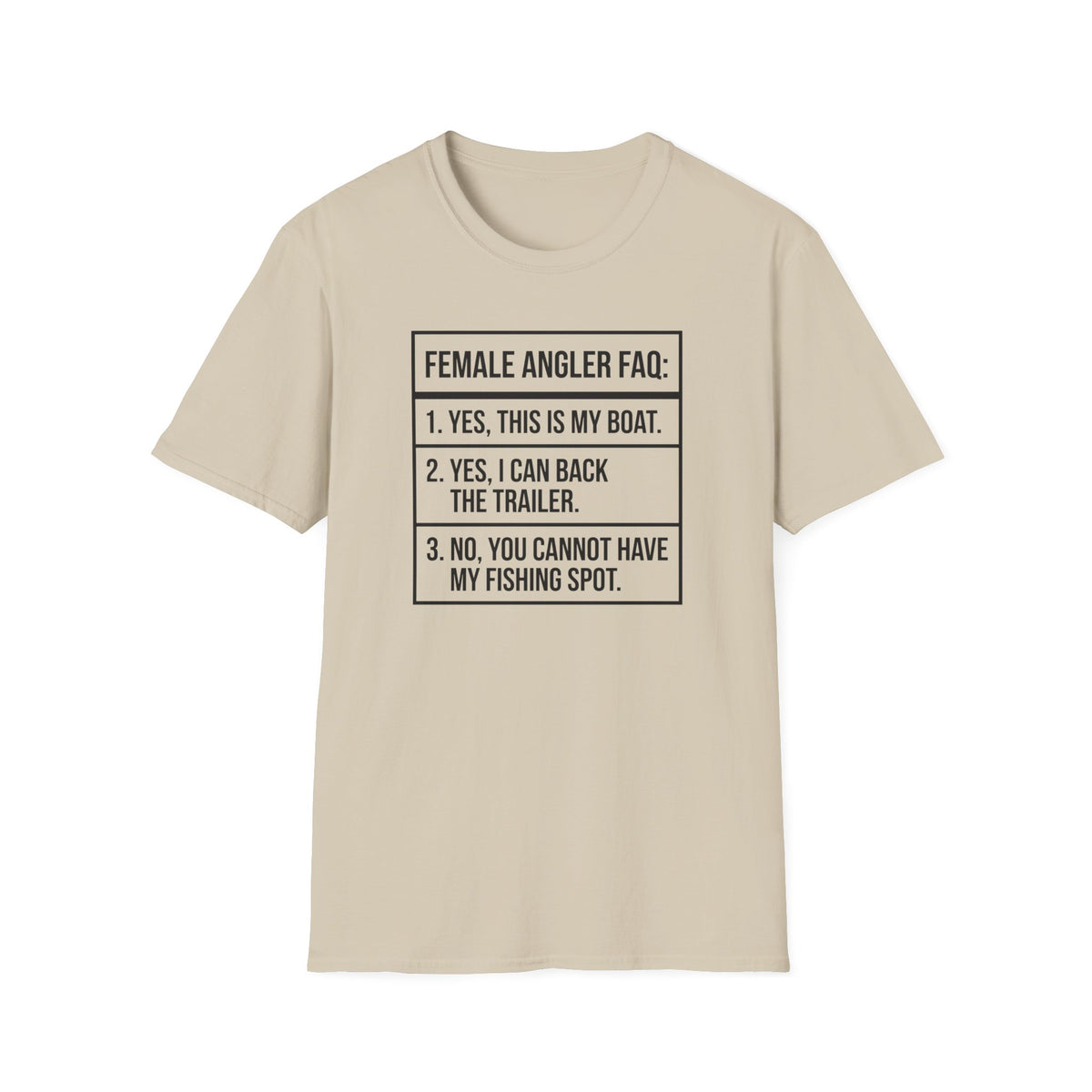 Woman - Female Angler FAQ T-Shirt