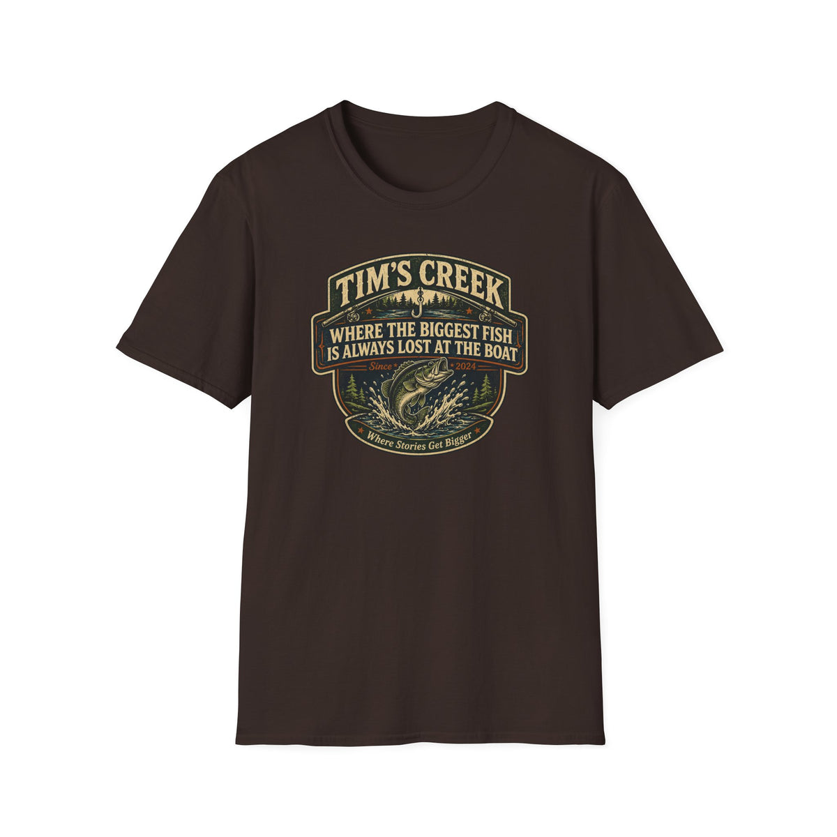 TC Where The Biggest Fish Is Always Lost At The Boat - F T-Shirt