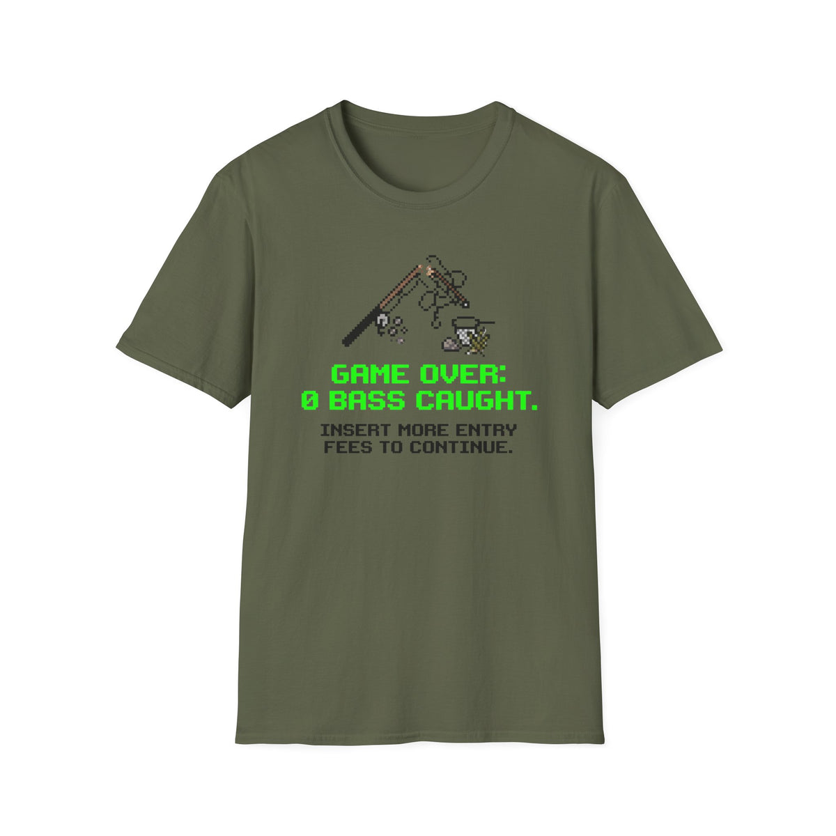 Game Over - 0 Bass Caught T-Shirt