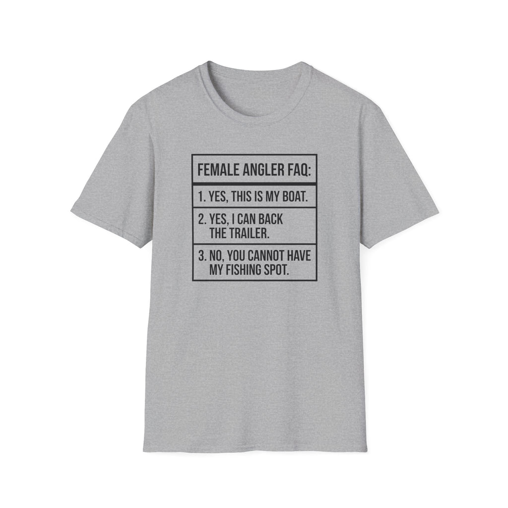 Woman - Female Angler FAQ T-Shirt